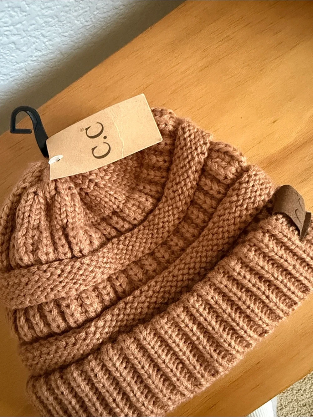C.C Womens Knit Beanie - Brown Tan (toasted almond)